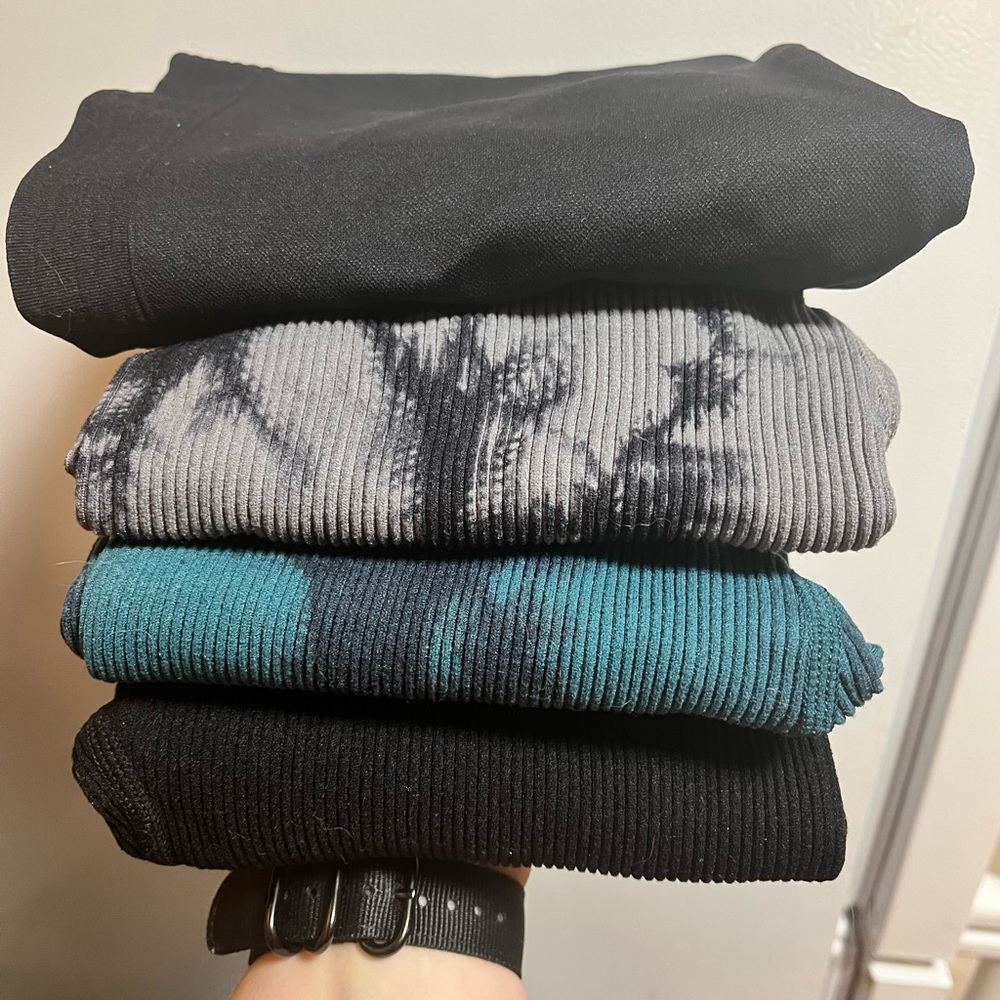 XL leggings black blue gray